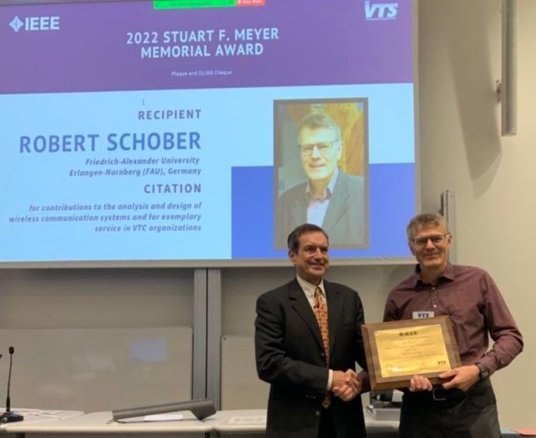 ASC-Professor Robert Schober receives the IEEE Stuart Meyer Memorial Award